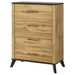 Kaywood 4 - drawer Bedroom Chest of Drawers Natural Pine - Walo Furniture