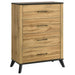 Kaywood 4 - drawer Bedroom Chest of Drawers Natural Pine - Walo Furniture