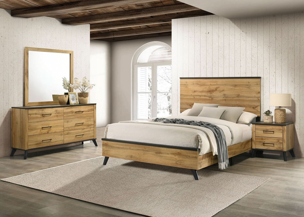 Kaywood 4 - piece Eastern King Bedroom Set Natural Pine - Walo Furniture