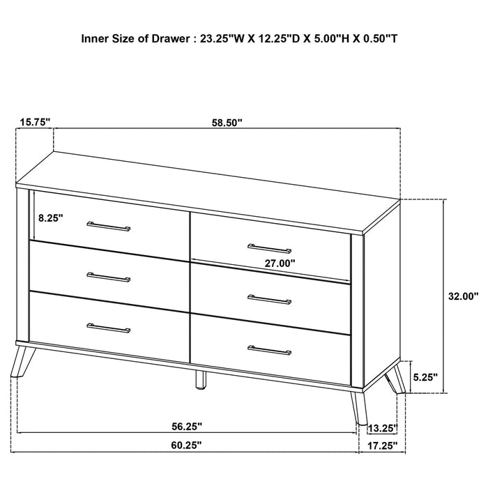 Kaywood 4 - piece Full Bedroom Set Natural Pine - Walo Furniture