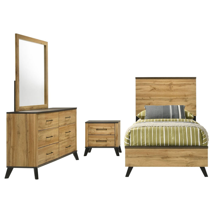 Kaywood 4 - piece Twin Bedroom Set Natural Pine - Walo Furniture