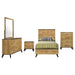 Kaywood 5 - piece Twin Bedroom Set Natural Pine - Walo Furniture