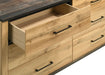 Kaywood 6 - drawer Dresser and Mirror Natural Pine - Walo Furniture