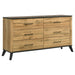 Kaywood 6 - drawer Dresser Cabinet Natural Pine - Walo Furniture