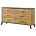 Kaywood 6 - drawer Dresser Cabinet Natural Pine - Walo Furniture