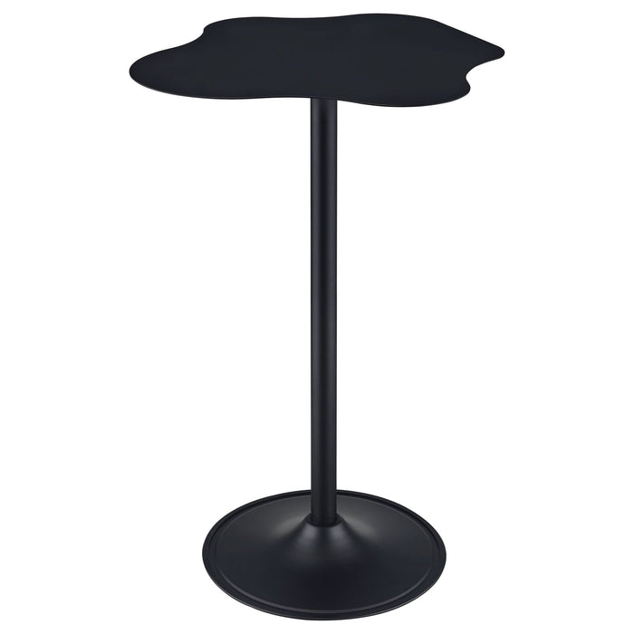 Keanu Curved 29 - inch Cloud - Shaped Bistro Bar Table Black - Walo Furniture