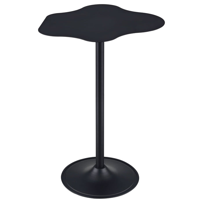 Keanu Curved 29 - inch Cloud - Shaped Bistro Bar Table Black - Walo Furniture