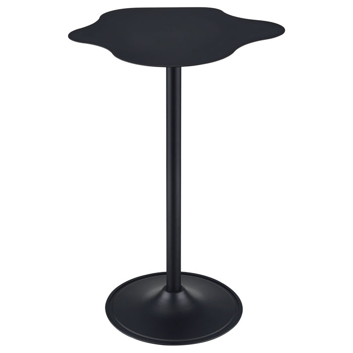 Keanu Curved 29 - inch Cloud - Shaped Bistro Bar Table Black - Walo Furniture