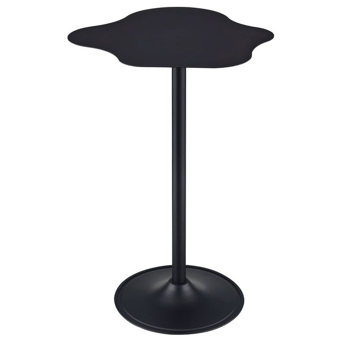 Keanu Curved 29 - inch Cloud - Shaped Bistro Bar Table Black - Walo Furniture