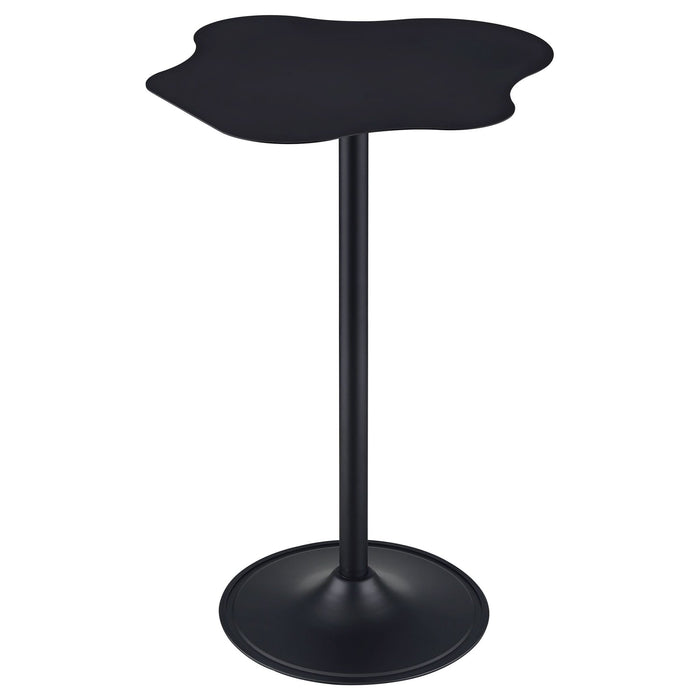 Keanu Curved 29 - inch Cloud - Shaped Bistro Bar Table Black - Walo Furniture