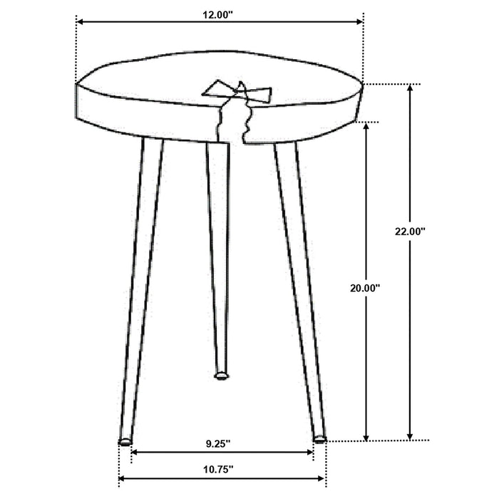 Keith Round Solid Tree Trunk Side Table Natural and Black - Walo Furniture