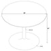 Kella 5 - piece Round Marble Top Dining Set White and Gold - Walo Furniture