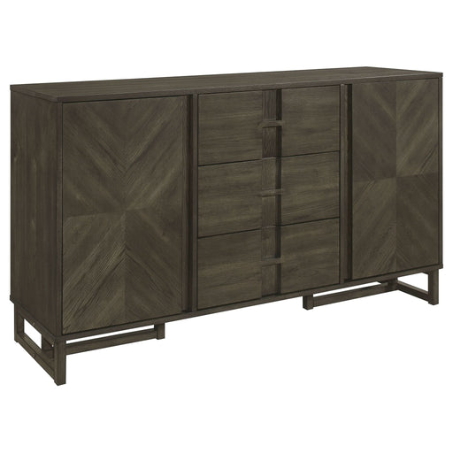 Kelly 3 - drawer Storage Dining Sideboard Buffet Dark Grey - Walo Furniture