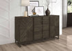 Kelly 3 - drawer Storage Dining Sideboard Buffet Dark Grey - Walo Furniture