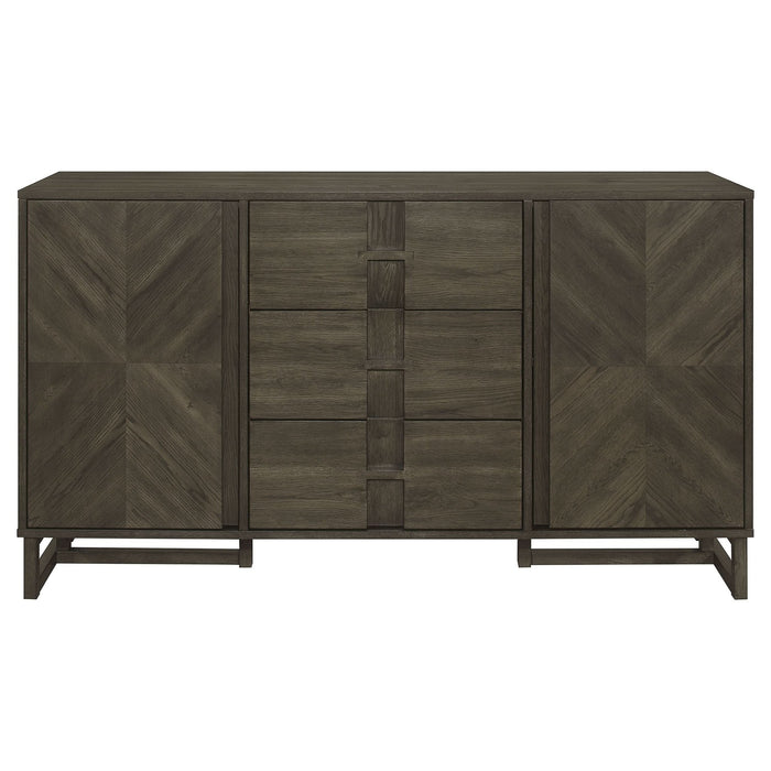 Kelly 3 - drawer Storage Dining Sideboard Buffet Dark Grey - Walo Furniture