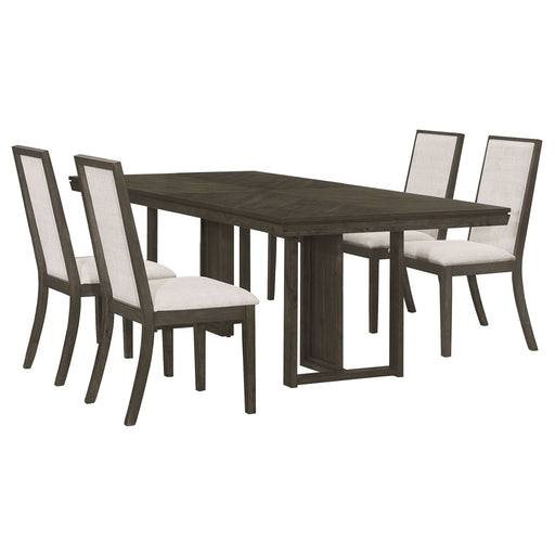 Kelly 5 - piece Rectangular Dining Table Set Dark Grey - Walo Furniture