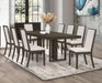 Kelly 9 - piece Rectangular Dining Table Set Dark Grey - Walo Furniture