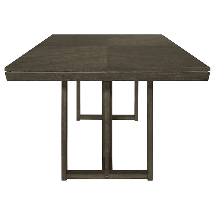 Kelly Rectangular 87 - inch Wood Dining Table Dark Grey - Walo Furniture