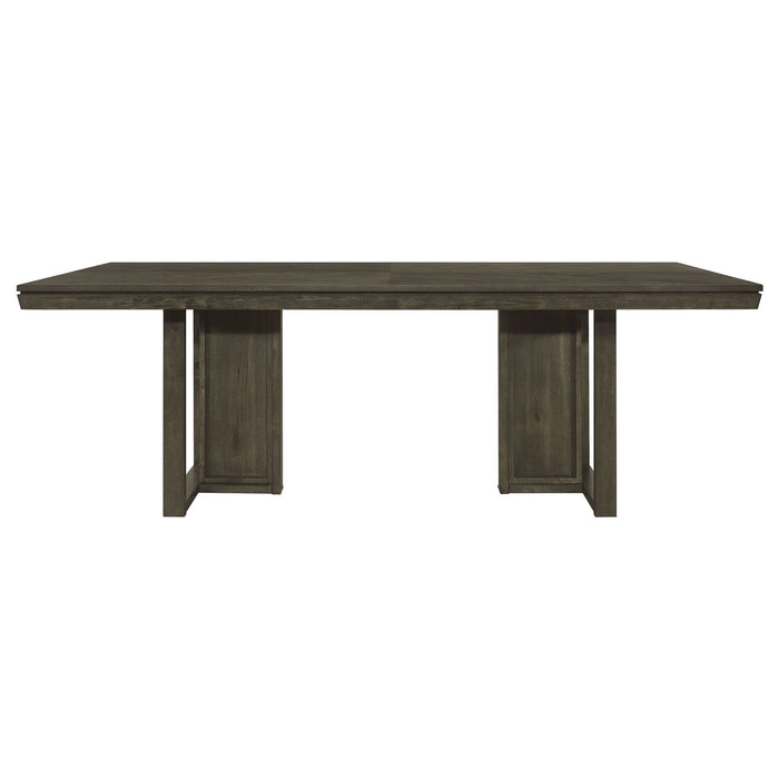 Kelly Rectangular 87 - inch Wood Dining Table Dark Grey - Walo Furniture