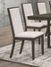 Kelly Upholstered Dining Side Chair Dark Grey (Set of 2) - Walo Furniture