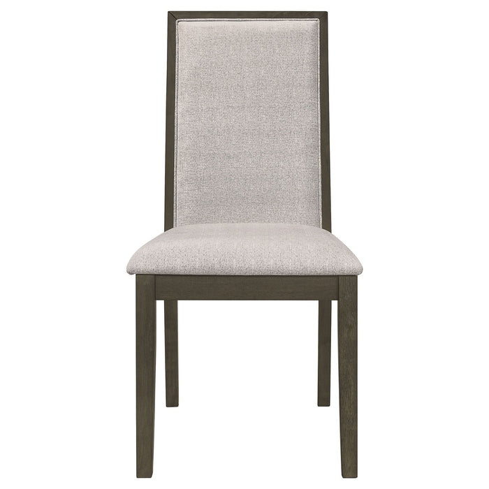 Kelly Upholstered Dining Side Chair Dark Grey (Set of 2) - Walo Furniture