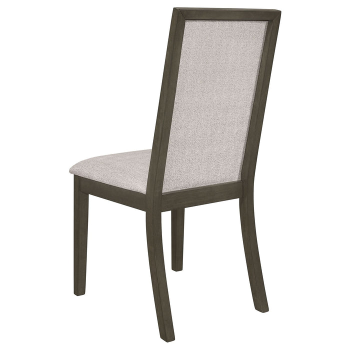 Kelly Upholstered Dining Side Chair Dark Grey (Set of 2) - Walo Furniture