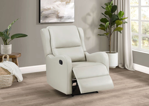 Kelsey Upholstered English Arm Recliner Chair Ivory - Walo Furniture