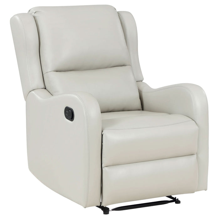 Kelsey Upholstered English Arm Recliner Chair Ivory - Walo Furniture