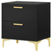 Kendall 2 - drawer Nightstand Black - Walo Furniture