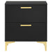 Kendall 2 - drawer Nightstand Black - Walo Furniture