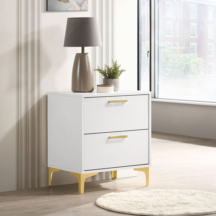 Kendall 2 - drawer Nightstand White - Walo Furniture