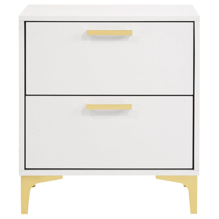 Kendall 2 - drawer Nightstand White - Walo Furniture