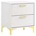 Kendall 2 - drawer Nightstand White - Walo Furniture