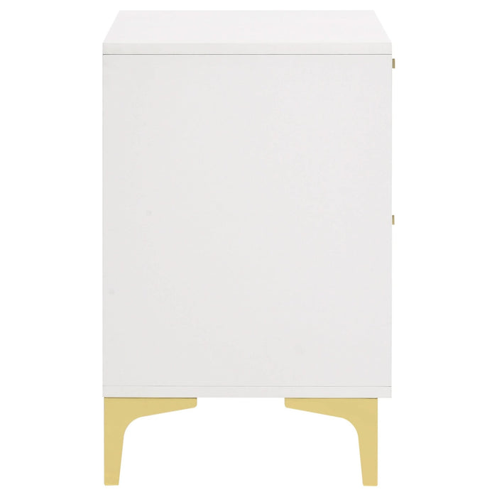 Kendall 2 - drawer Nightstand White - Walo Furniture