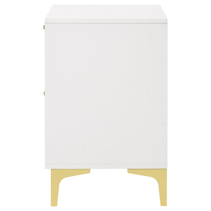 Kendall 2 - drawer Nightstand White - Walo Furniture