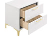 Kendall 2 - drawer Nightstand White - Walo Furniture