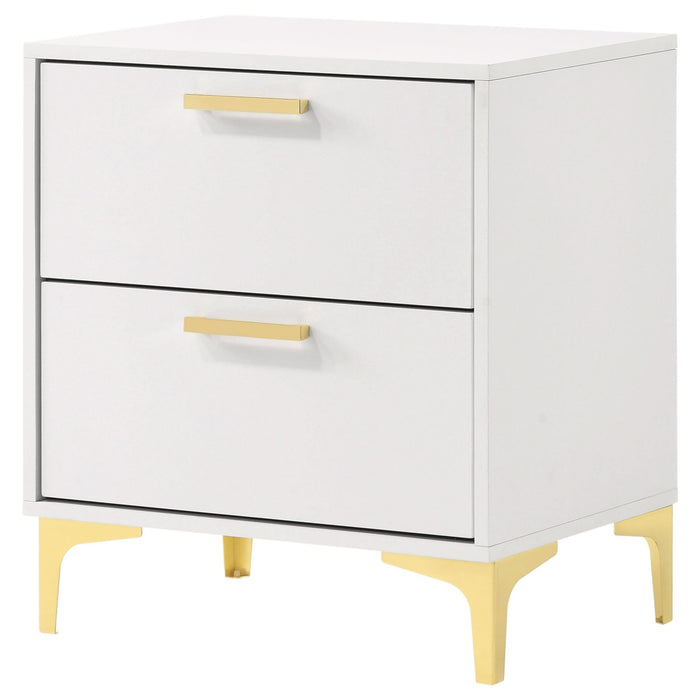 Kendall 2 - drawer Nightstand White - Walo Furniture