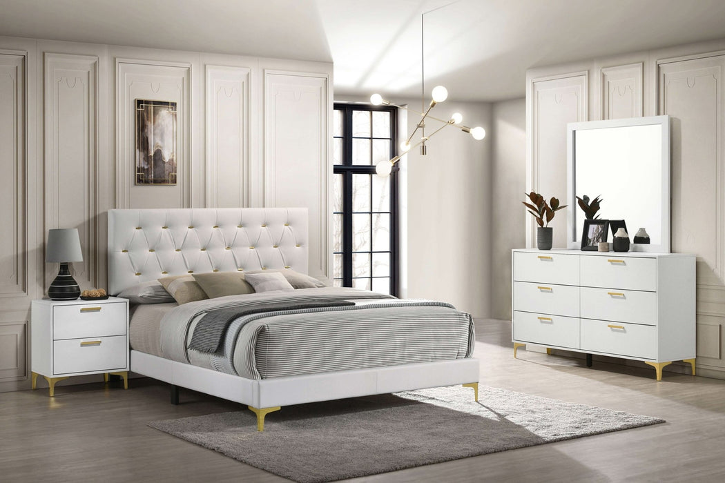 Kendall 4 - piece California King Bedroom Set White - Walo Furniture