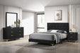 Kendall 4 - piece Eastern King Bedroom Set Black - Walo Furniture