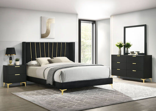 Kendall 4 - piece Queen Bedroom Set Black - Walo Furniture