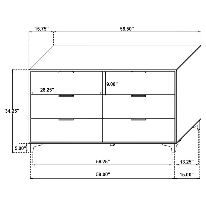 Kendall 4 - piece Queen Bedroom Set Black - Walo Furniture