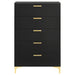 Kendall 5 - drawer Bedroom Chest Black - Walo Furniture