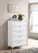 Kendall 5 - drawer Bedroom Chest White - Walo Furniture