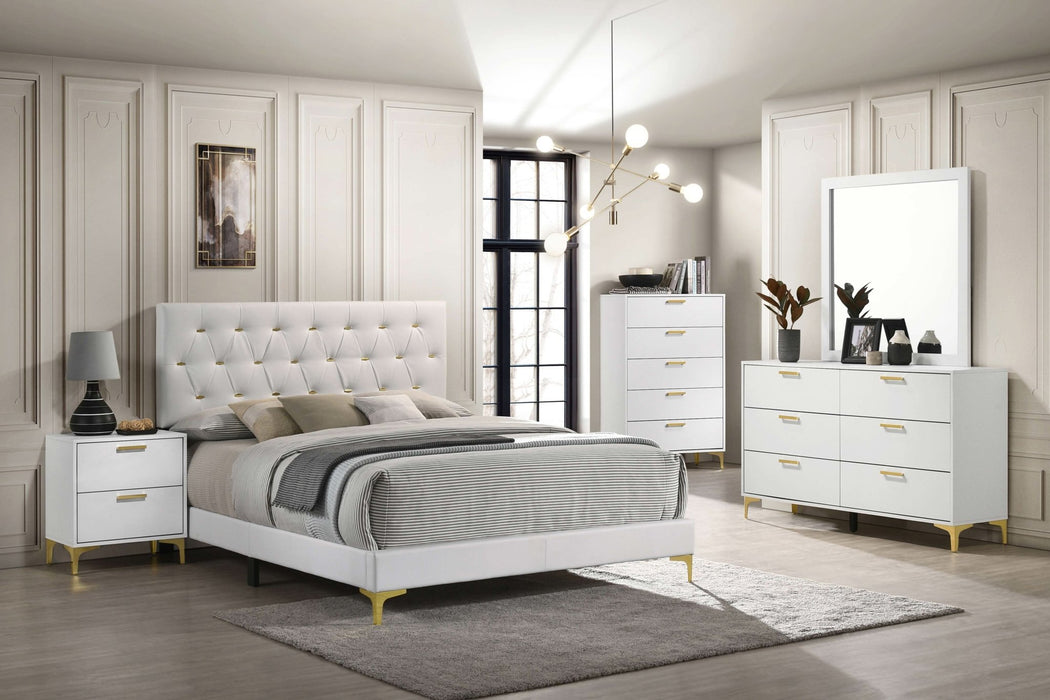 Kendall 5 - piece Eastern King Bedroom Set White - Walo Furniture