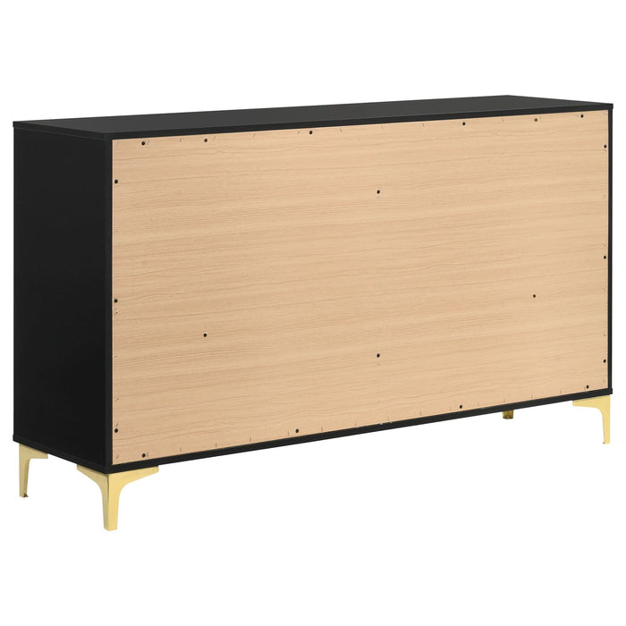 Kendall 6 - drawer Dresser Black - Walo Furniture