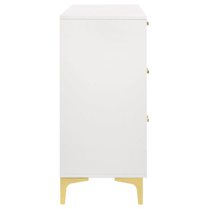 Kendall 6 - drawer Dresser White - Walo Furniture