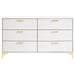 Kendall 6 - drawer Dresser White - Walo Furniture