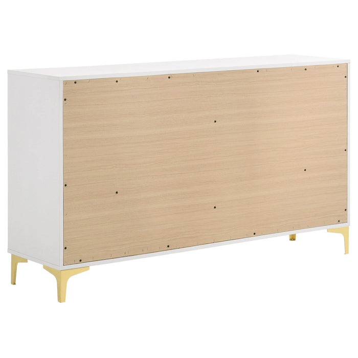 Kendall 6 - drawer Dresser White - Walo Furniture