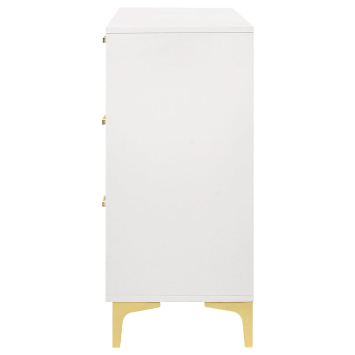 Kendall 6 - drawer Dresser White - Walo Furniture