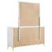 Kendall 6 - drawer Dresser with Mirror White - Walo Furniture